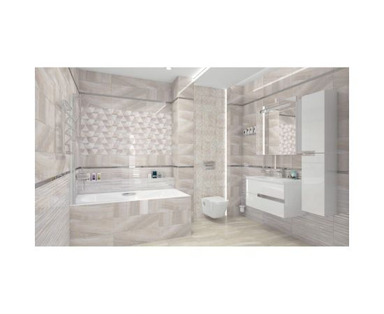 Керамическая настенная плитка LAPARET Diadema бежевый, 20x60 см, 1.2 кв.м, 10 плиток в упаковке х9999132675 – изображение 5