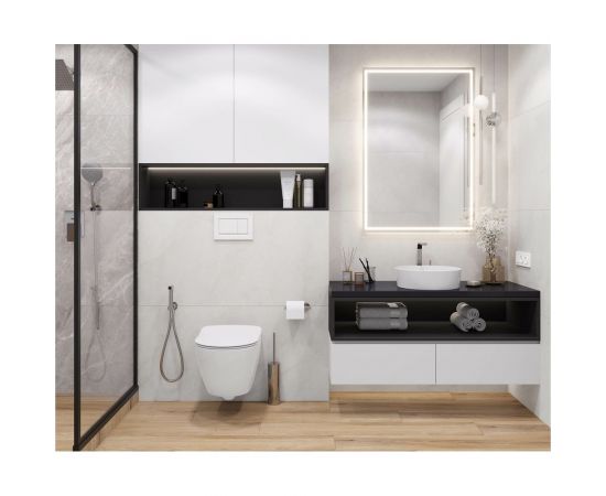 Керамогранит LAPARET horison blanco светло-серый, 60x120 см, матовый, карвинг 1.44 кв.м, 2 шт. в упаковке х9999294910 – изображение 6