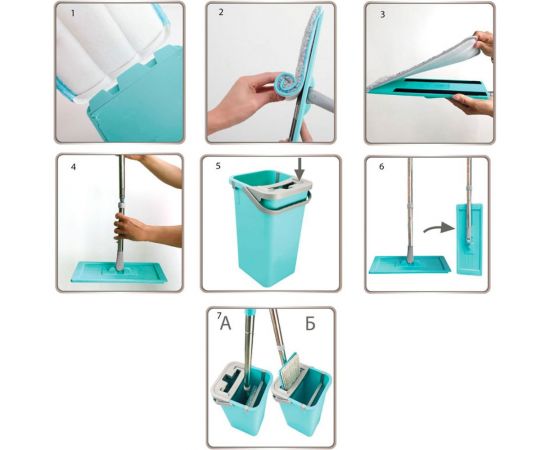 Набор для уборки: швабра + ведро с механизмом отжима Hausmann HM-JN-106 – изображение 9