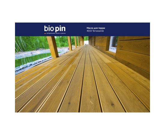 Масло для террас BIO PIN 4010 Terrassenol в цвете Тик (2086) 0,75 л 40101C102 – изображение 9