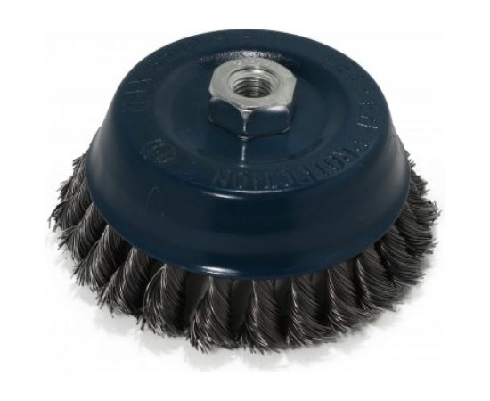 Кордщетка чашеобразная стальная витая 125 мм, М14 для УШМ Forsage F-BWC105 