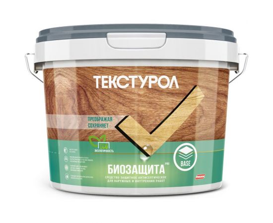 Универсальный грунт-антисептик для древесины Текстурол Биозащита PRO бесцв. 2,7л Лк-00005087 