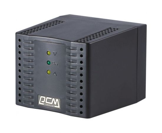 Стабилизатор напряжения Powercom черный TCA-1200 BL 