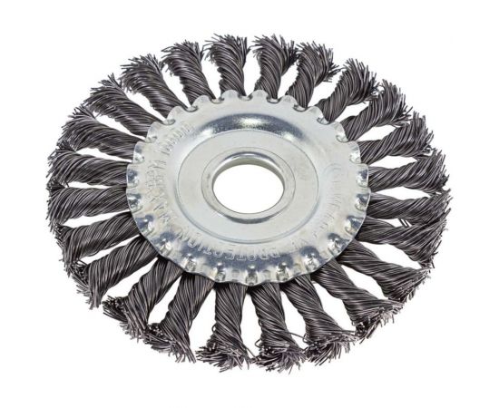 Кордщетка дисковая стальная витая 125 мм для УШМ Forsage F-BWF105 