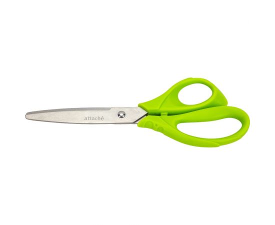Тупоконечные ножницы Attache Spring 200 мм эргономичные ручки без покрытия, цвет салатовый 880871 