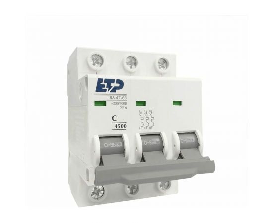 Автоматический выключатель ETP 3P 40А тип C 4,5 кА 11325 