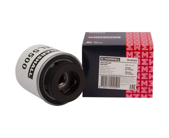 Фильтр масляный Skoda Octavia II (1Z) 08-, VW Golf V, VI 07- / Passat (35, 3C) 07- / Tiguan MARSHALL ML5500 