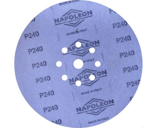 Шлифовальный круг на липучке Giraffe-2 225 мм, 9 отв., Р240 ABRAFORM AF-G2-240 – изображение 2