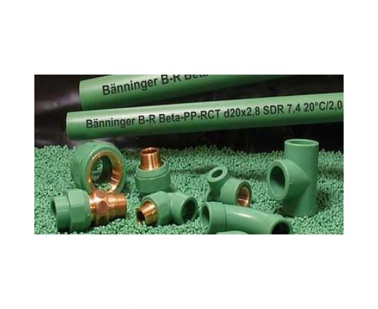 Труба PP-R CT Banninger полипропиленовая зеленая 2 м PN20 - 20x2,8 мм 7112064012 – изображение 2