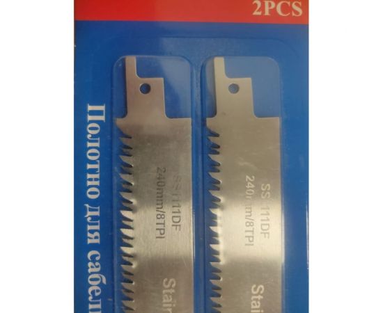 Полотно универсальное для сабельной пилы 240 мм, 2 шт, нерж. сталь TORGWIN T199582 – изображение 2