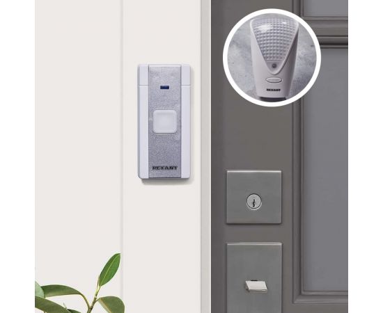 Беспроводной дверной звонок REXANT RX-7 с световой индикацией 220В 73-0070 – изображение 2