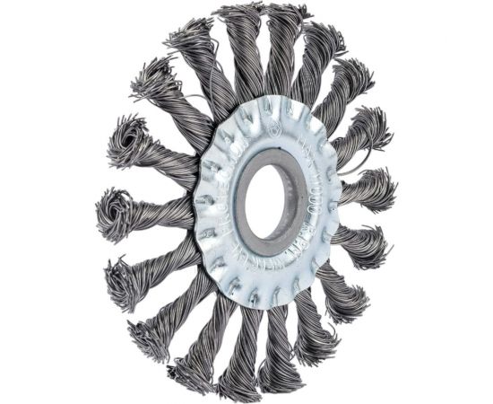 Кордщетка дисковая витая, жесткая, 115 мм, толщина проволоки 0.5 мм для УШМ Bohrer 36500115 – изображение 3
