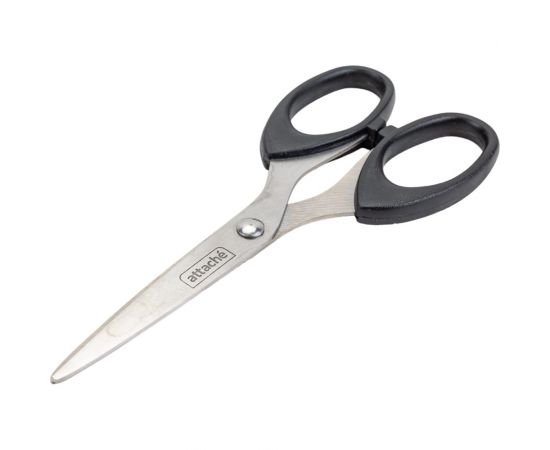 Ножницы с пластиковыми симметричными ручками Attache 140 мм, черный 1100223 – изображение 3