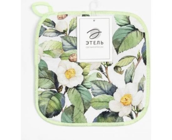Прихватка Этель Сamellia 19x19 см, 100% хлопок саржа 190 г/м2 7560438 – изображение 3