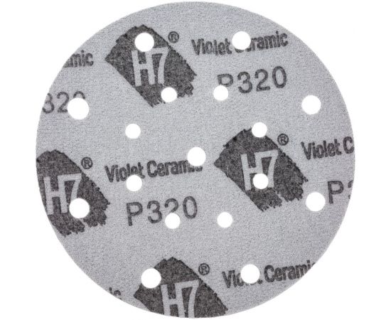 Круг абразивный Violet 150 мм, 100 шт, 17 отв, P 320, керамическое зерно Н7 H7 384967 – изображение 3