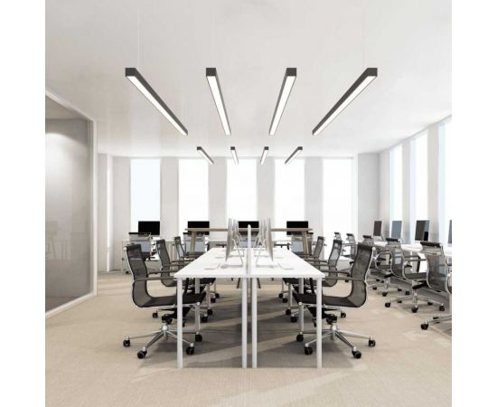 Линейный подвесной светильник ООО Лидер 600x50x50 4000K 9W Черный М0000037861 – изображение 3