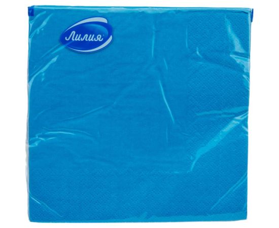 Салфетки бумажные 33x33 Голубой 2слоя 20листов Лилия 810 – изображение 4