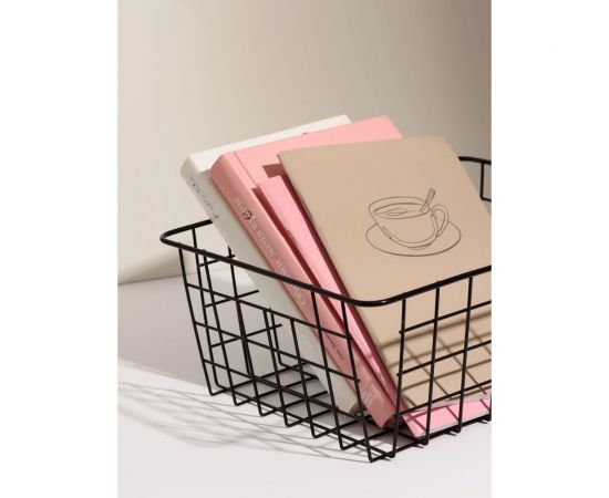 Металлическая корзина для хранения BIRD HOUSE черная, 28x22x12 B0211 – изображение 4