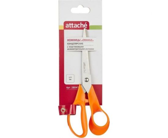 Остроконечные ножницы Attache Orange 203 мм, с пластиковыми эллиптическими ручками 280474 – изображение 4