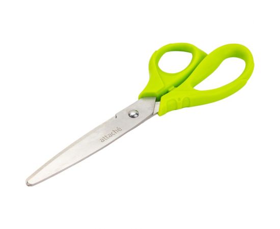 Тупоконечные ножницы Attache Spring 200 мм эргономичные ручки без покрытия, цвет салатовый 880871 – изображение 6