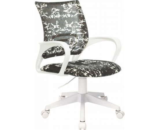 Детское кресло Бюрократ KD-W4 черный/зеленый милитари, крестовина пластик, белый пластик 1614726 