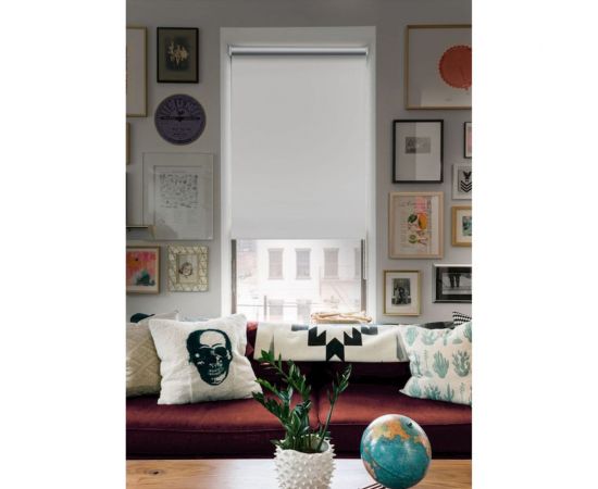 Рулонная штора Эскар Blackout, silverback, отражающий белый 68x170 см 81465068160 