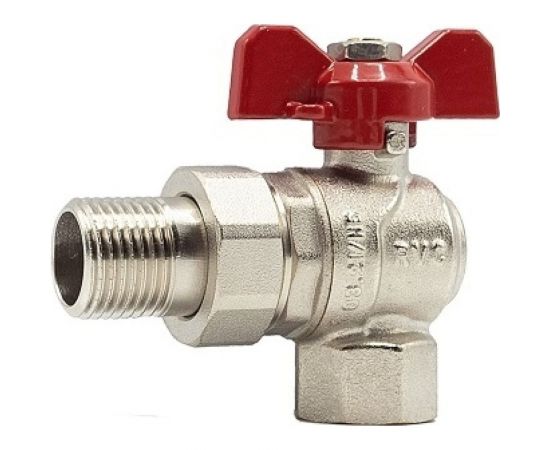 Шаровой кран Rvc (15) 1/2 гш американка, угловая, бабочка 02630 