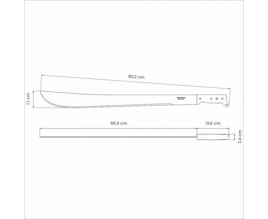 Садовое мачете для рубки кустарника TRAMONTINA 26616026 сталь/полипропилен, 80 см, Б0057343 – изображение 2
