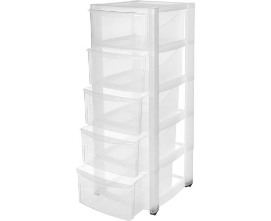 Комод Бытпласт Амадео на колесах, 5 ящиков, бесцветный 431242901 – изображение 2