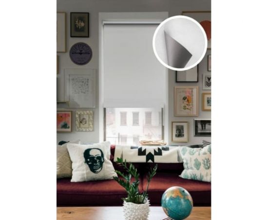 Рулонная штора Эскар Blackout, silverback отражающий, серый 52x170 см 0 81462052160 – изображение 3