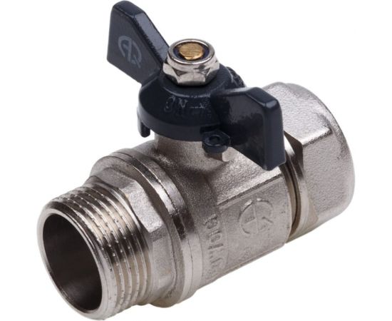 Шаровой кран для МП труб AQUALINK нар 1/2x20 B бабочка 2430 – изображение 3