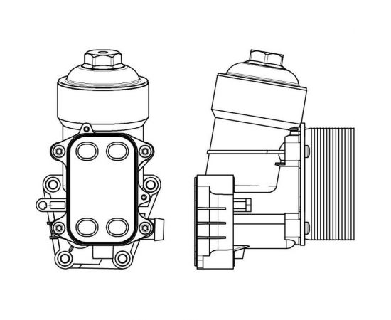 Радиатор масляный в сборе для автомобилей Tiguan /Transporter 1.6D/2.0D LUZAR LOc 1809 – изображение 3