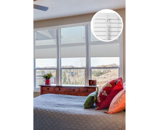 Горизонтальные жалюзи Эскар пластик, белый, 50х160см, 6050160 – изображение 4