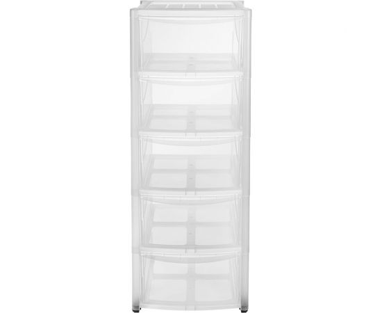 Комод Бытпласт Амадео на колесах, 5 ящиков, бесцветный 431242901 – изображение 5