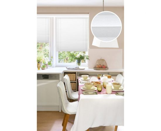 Плиссе натяжного типа Эскар ""Crepe"", белый, 65х170 см, арт. 140401065 – изображение 5