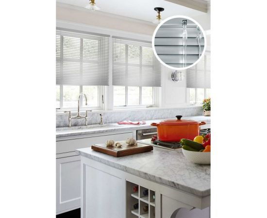 Горизонтальные жалюзи Эскар алюминий, серебро, 60х160см, 5018060160 – изображение 5