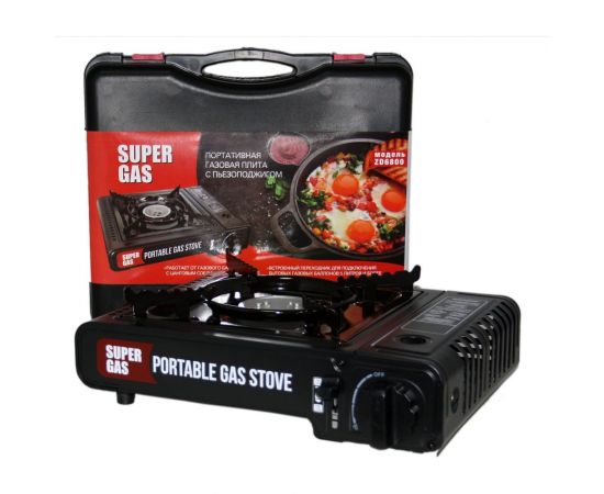 Туристическая газовая плита с пьезоподжигом SUPER GAS в пластиковом кейсе, модель ZD6800 7321119000 – изображение 8