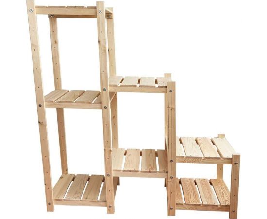 Деревянный стеллаж горкой Добавь эмоций в свою жизнь С-008 