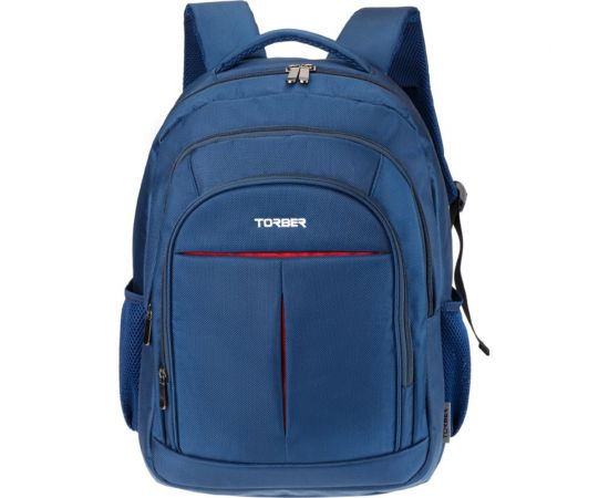 Рюкзак Torber FORGRAD с отделением для ноутбука 15"", синий, полиэстер, 46x32x13 см T9502-BLU 