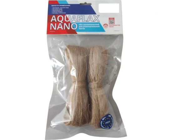 Лён СантехМастер Aquaflax nano, ЕВРО, пакет, 100 гр. 04125 