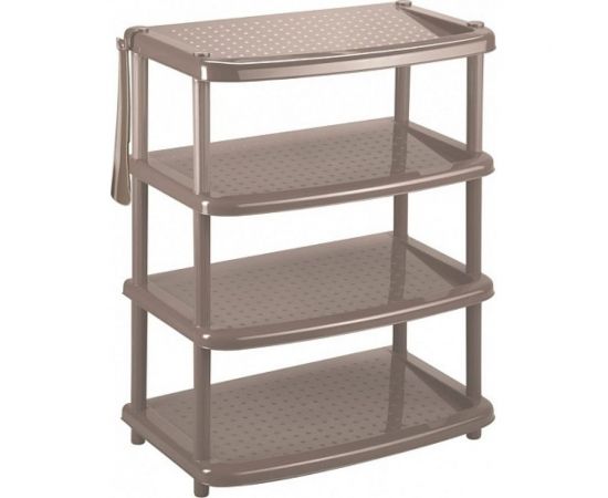 Этажерка для обуви Бытпласт Паола 4 полки, 490х310х780 мм, коричневый 431240014 