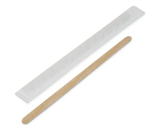 Размешиватели для напитков AVIORA деревянные, в индивидуальной бумажной упаковке, 140x6х1.3 мм 401-925 – изображение 2