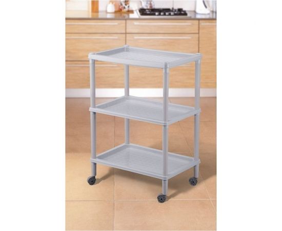 Этажерка Бытпласт Флавия 4 полки, 420х290х810 мм, светло-серый 431241130 – изображение 3