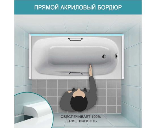 Акриловый плинтус бордюр для ванной BNV ПШ24 90 сантиметров 4603320007979 – изображение 4