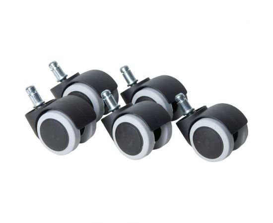 Универсальный комплект из пяти роликов-колес для офисных кресел ВПМ бесшумные, прорезиненные 6143672 – изображение 5