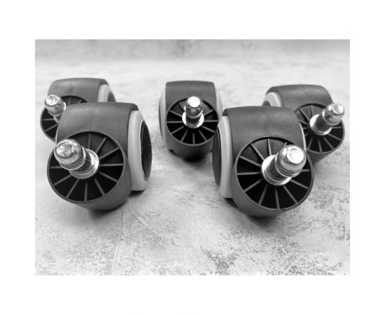 Универсальный комплект из пяти роликов-колес для офисных кресел ВПМ бесшумные, прорезиненные 6143672 – изображение 9