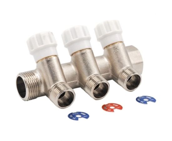 Коллектор Rvc 1 гш-1/2 ш, 3 выхода (под ЕК 16x1/2 ) 01412 