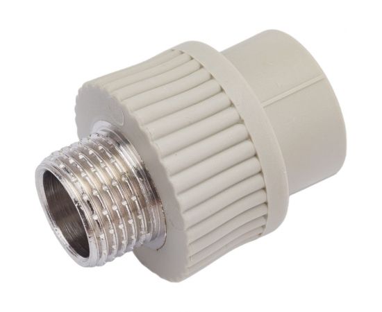 Комбинированная муфта VRT наружная, 20х1/2"", EVER plast, серый 538327 