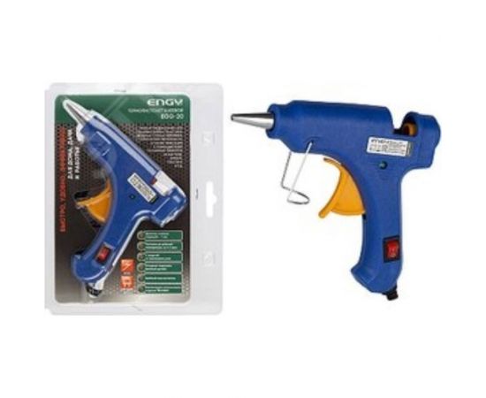 Клеевой пистолет Engy egg-20 20 Вт, с кнопкой включения и антикаплей 105134 