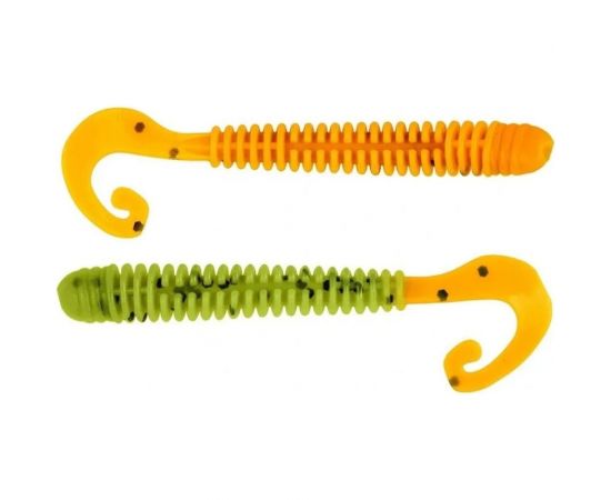 Твистер Helios hs-9-018 credo long body 2.95""/7.5 см, pepper green/orange, 12шт 00000130050 